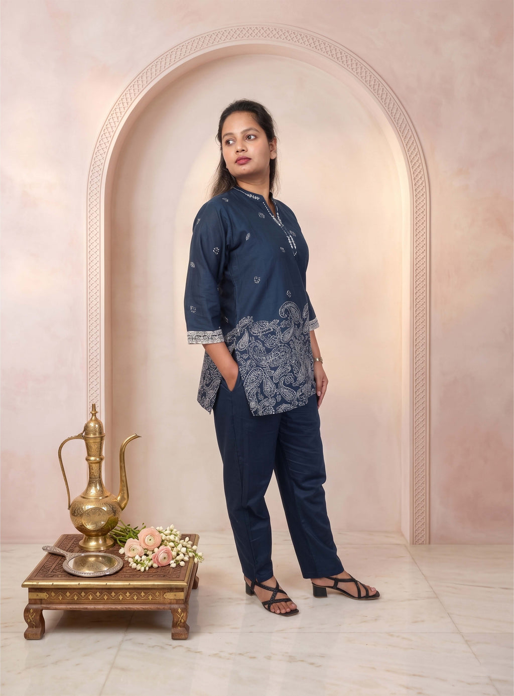 Blue Printed Cotton Co-ord Set
