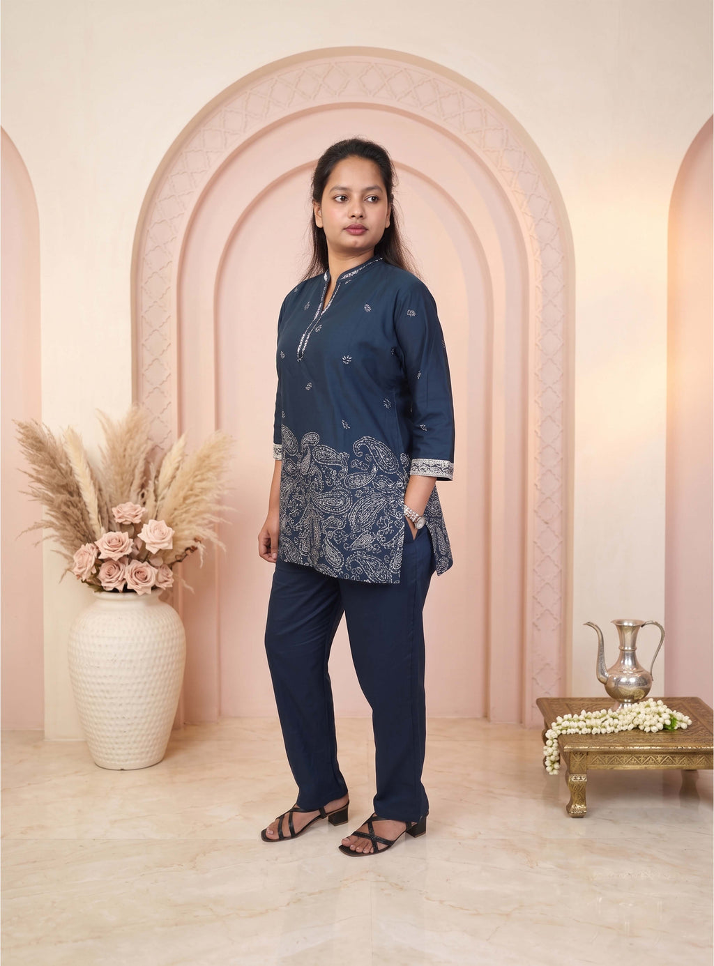 Blue Printed Cotton Co-ord Set