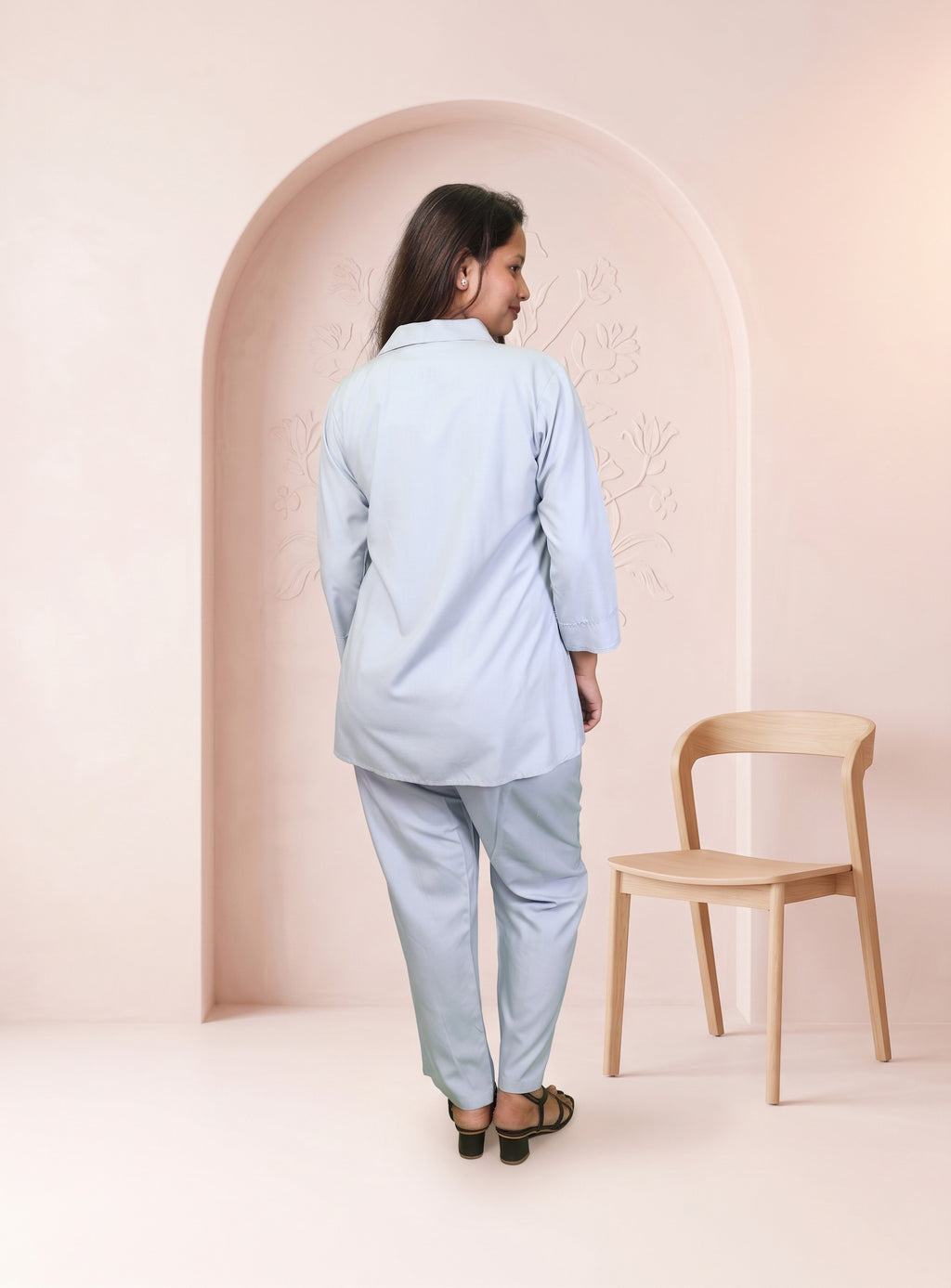 Powder Blue modal cotton co-ord set