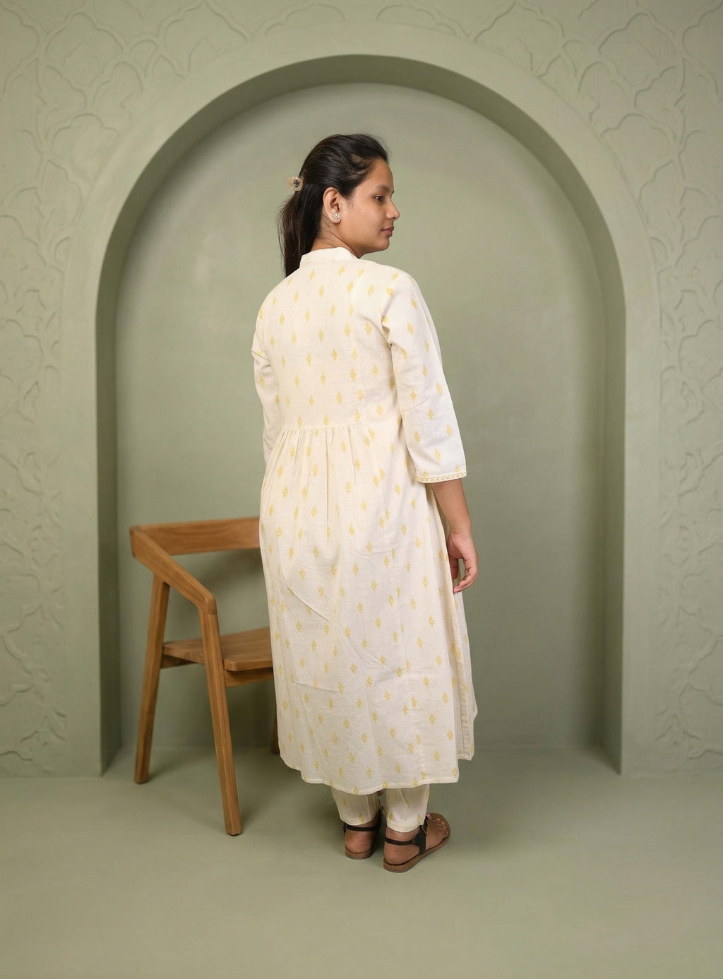Handloom off white co-ord sets