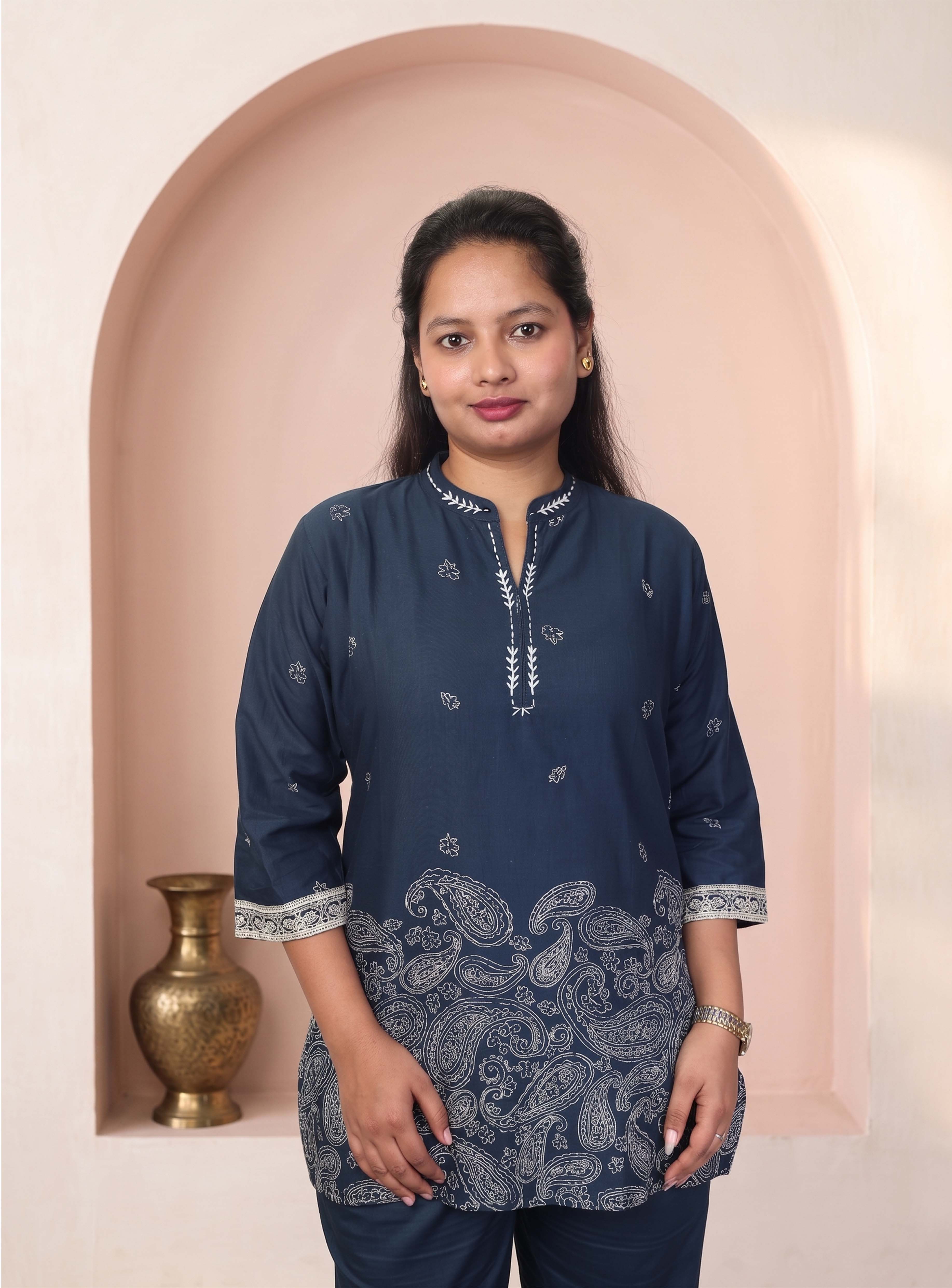 Blue Printed Cotton Co-ord Set