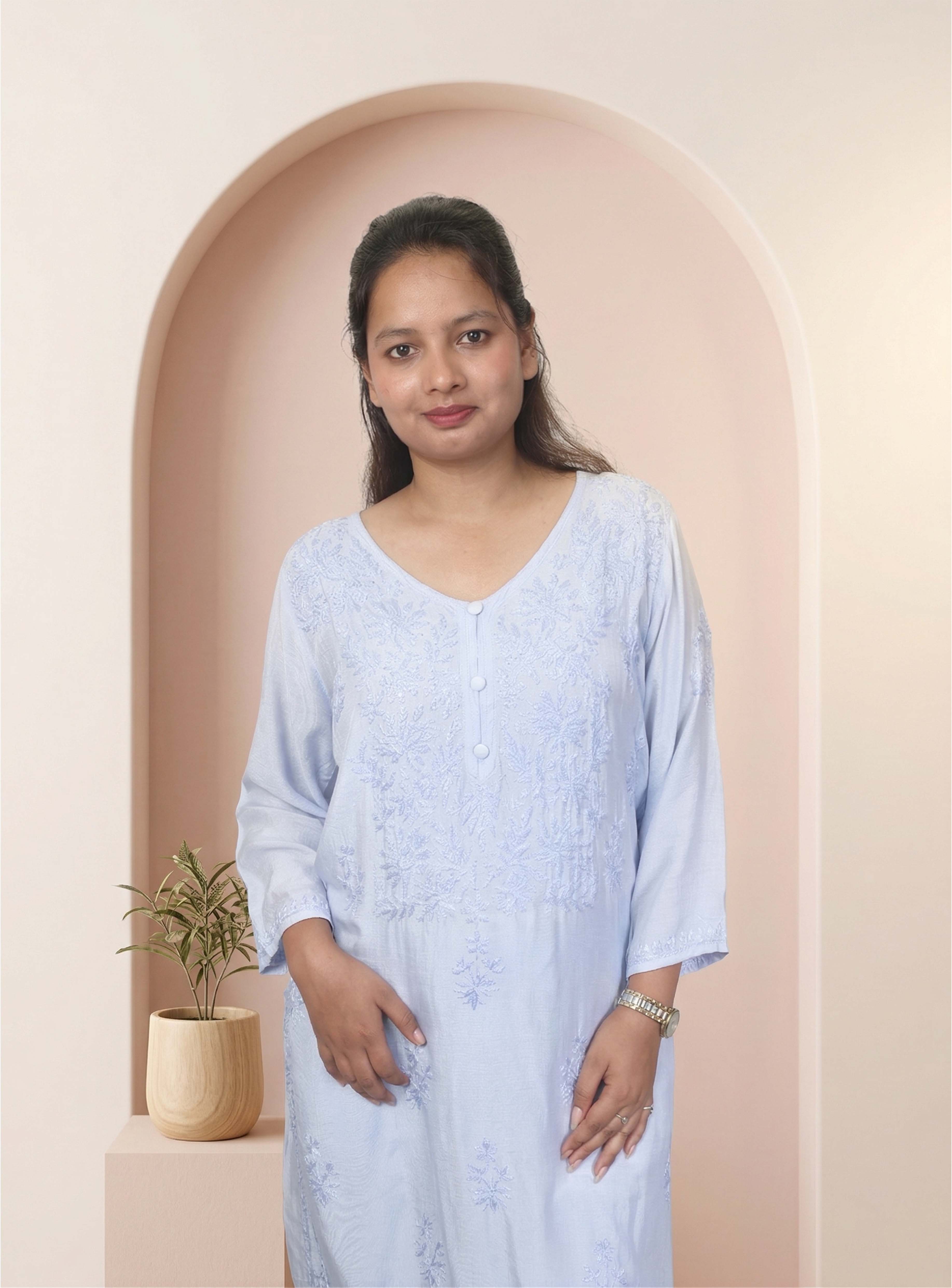 Lightblue  Modal Chicken Kari Co-ord set