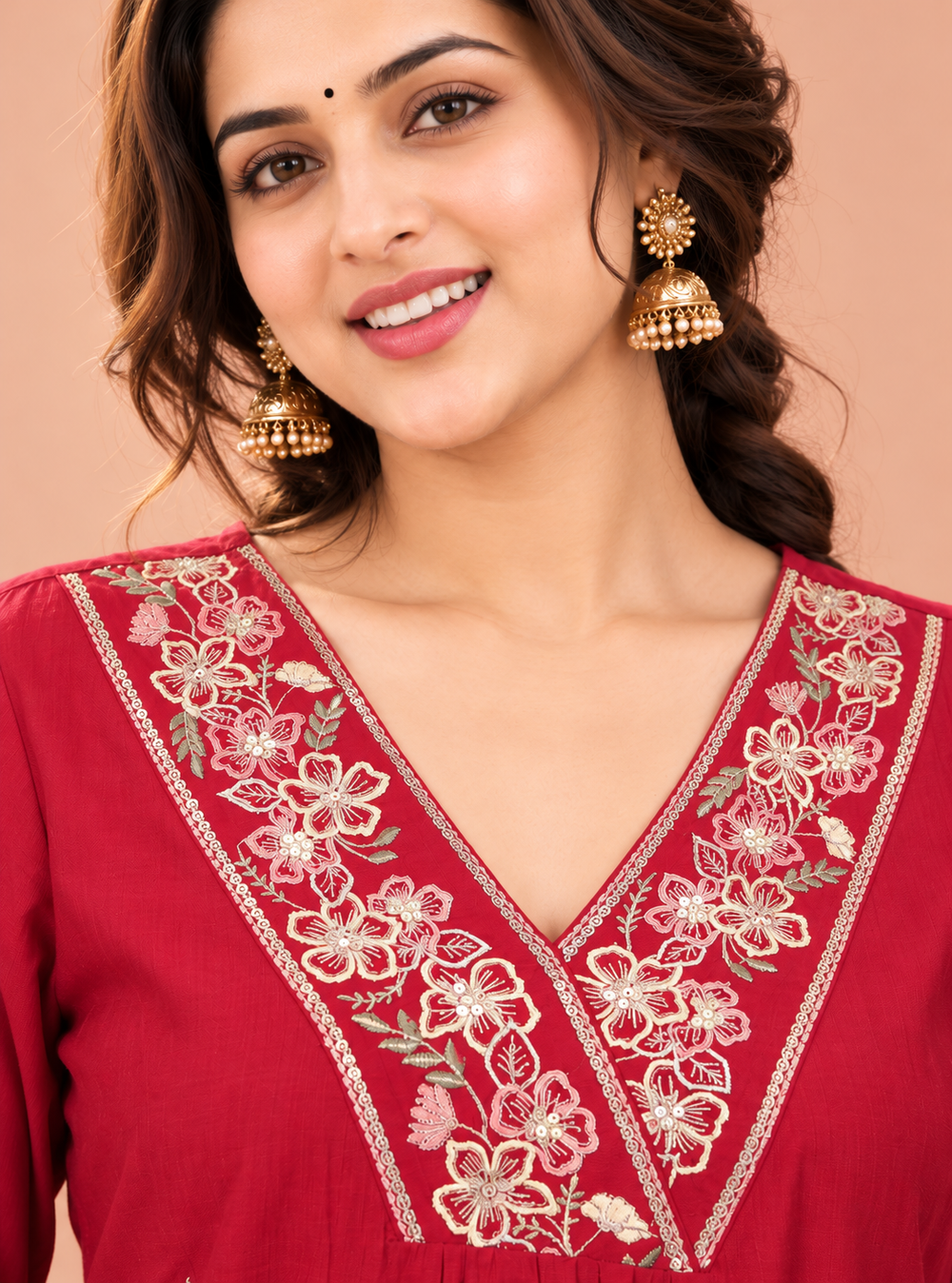 Petal Silk Pink Cotton Silk Embroidered Straight Suit Set with Soft Silk Dupatta