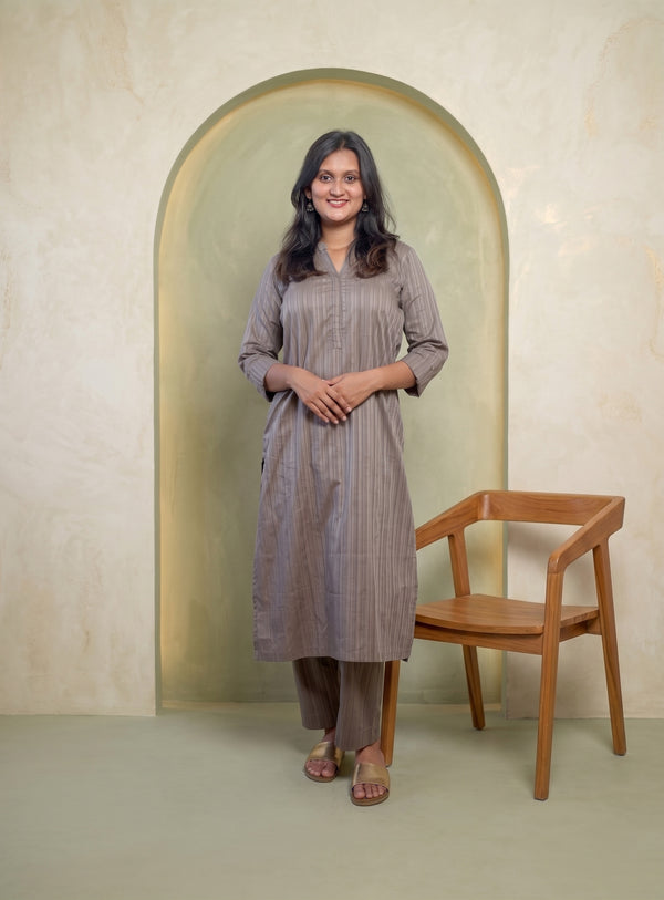 Grey Brasso cotton co-ord set