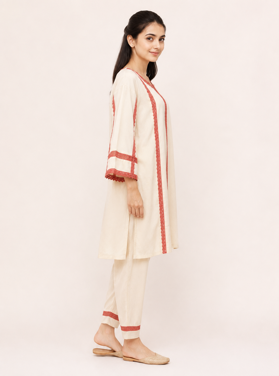 Khadi Grace Off White Khadi Cotton Co-Ord Set