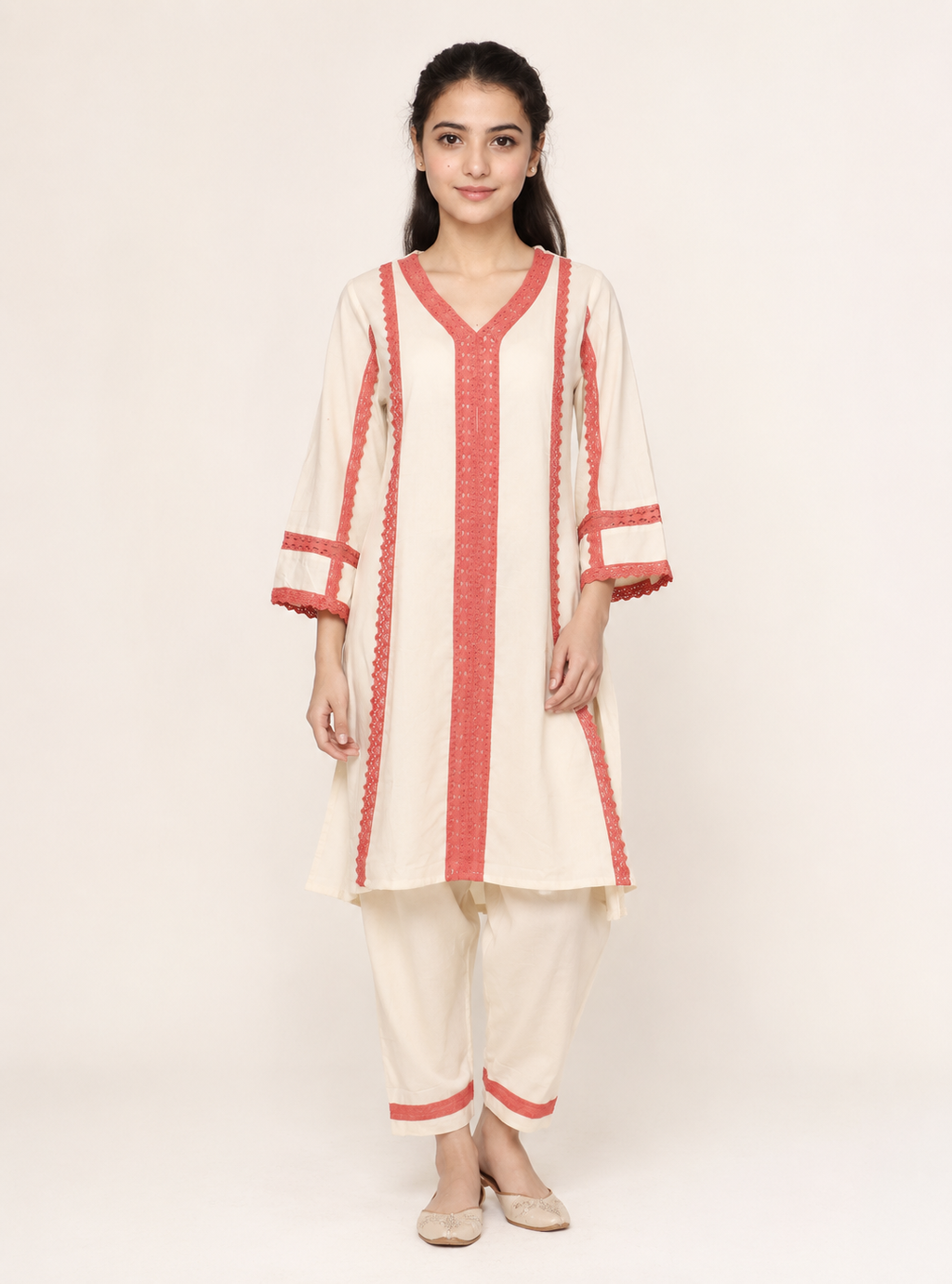 Khadi Grace Off White Khadi Cotton Co-Ord Set