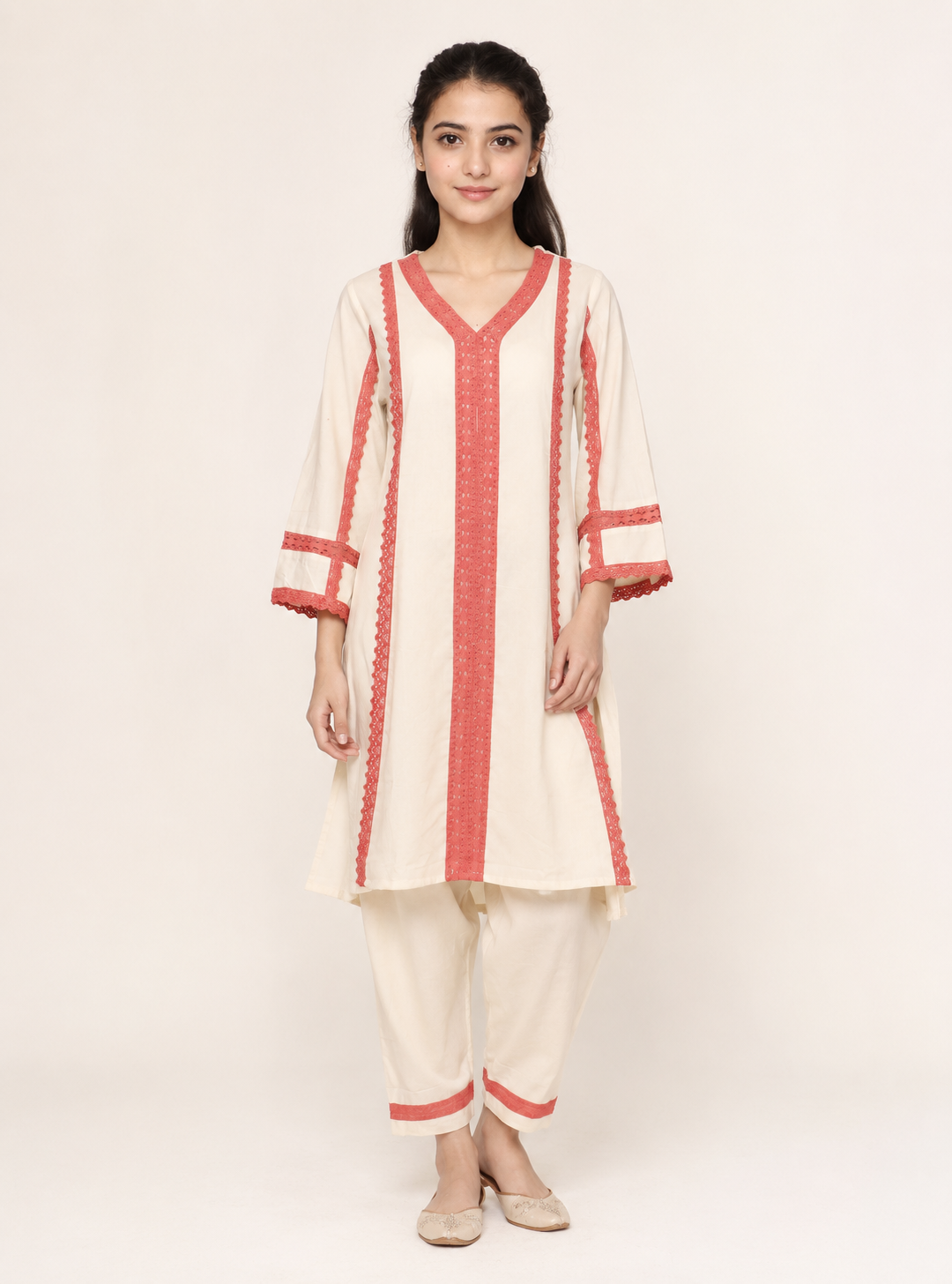 Khadi Grace Off White Khadi Cotton Co-Ord Set