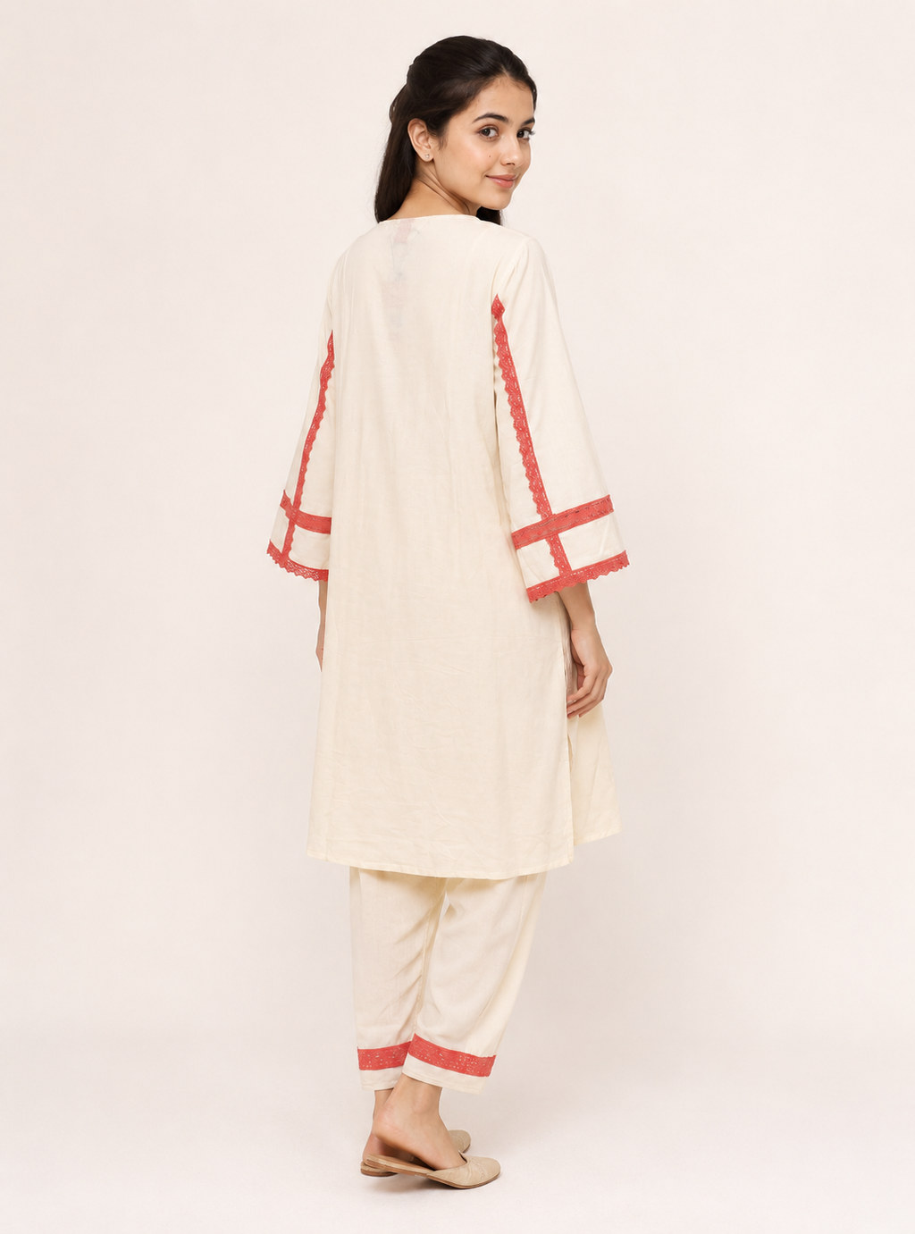 Khadi Grace Off White Khadi Cotton Co-Ord Set