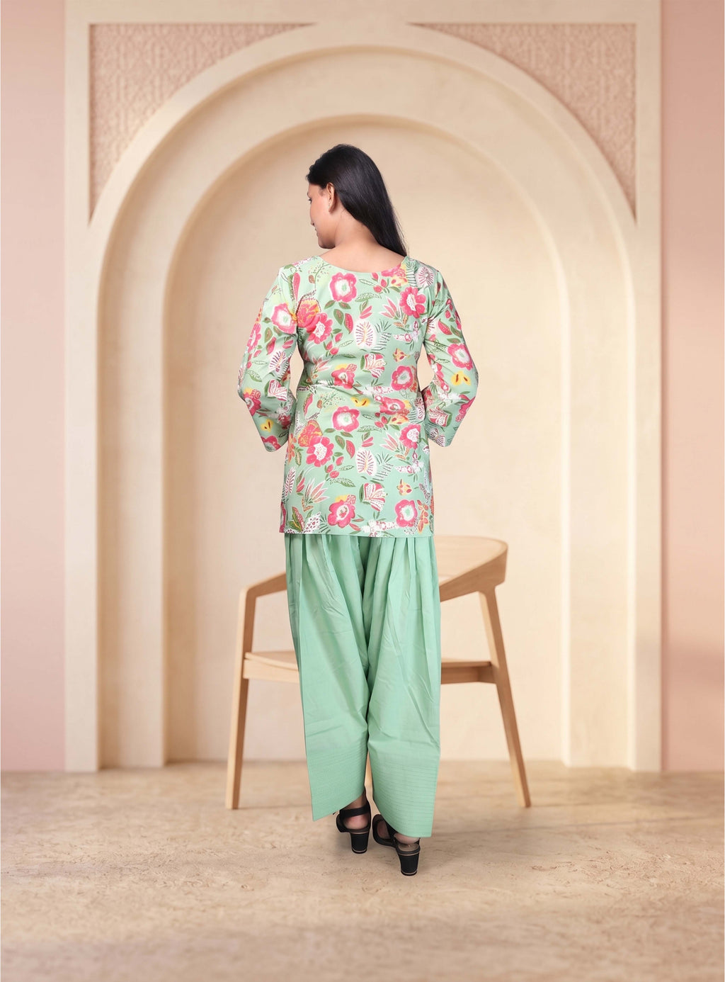 Mint floral cotton co-ord set