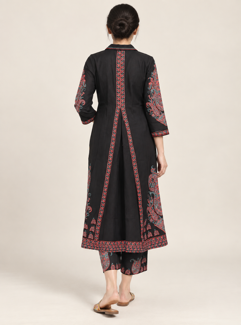 Obsidian Layers Black Linen Blend Layered A-Line Co-Ord Set