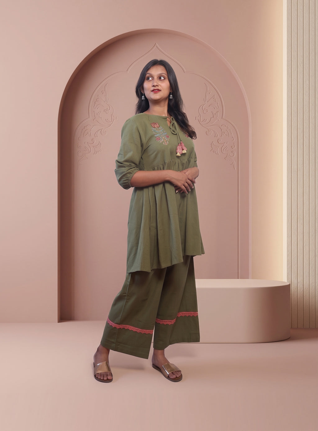 Pastel Green cotton co-ords set