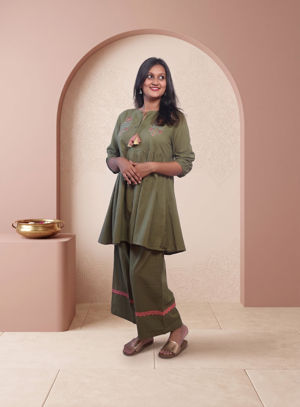 Pastel Green cotton co-ords set