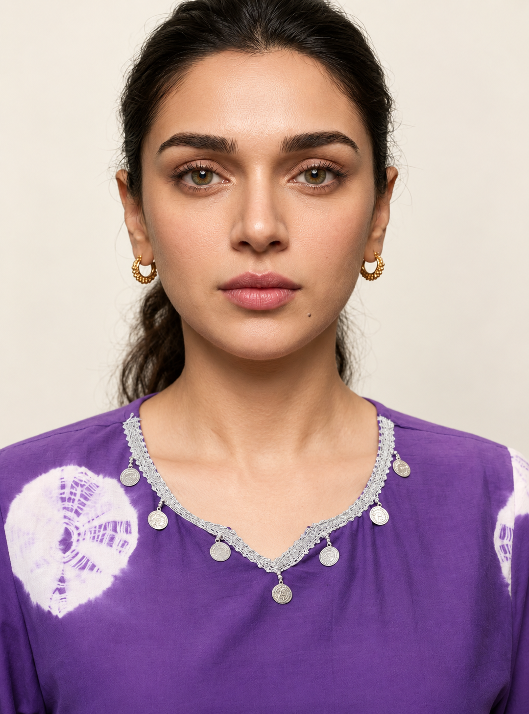Purple Mul Cotton Tie Dye Kurta Pant Dupatta Suit Set – Indieshades