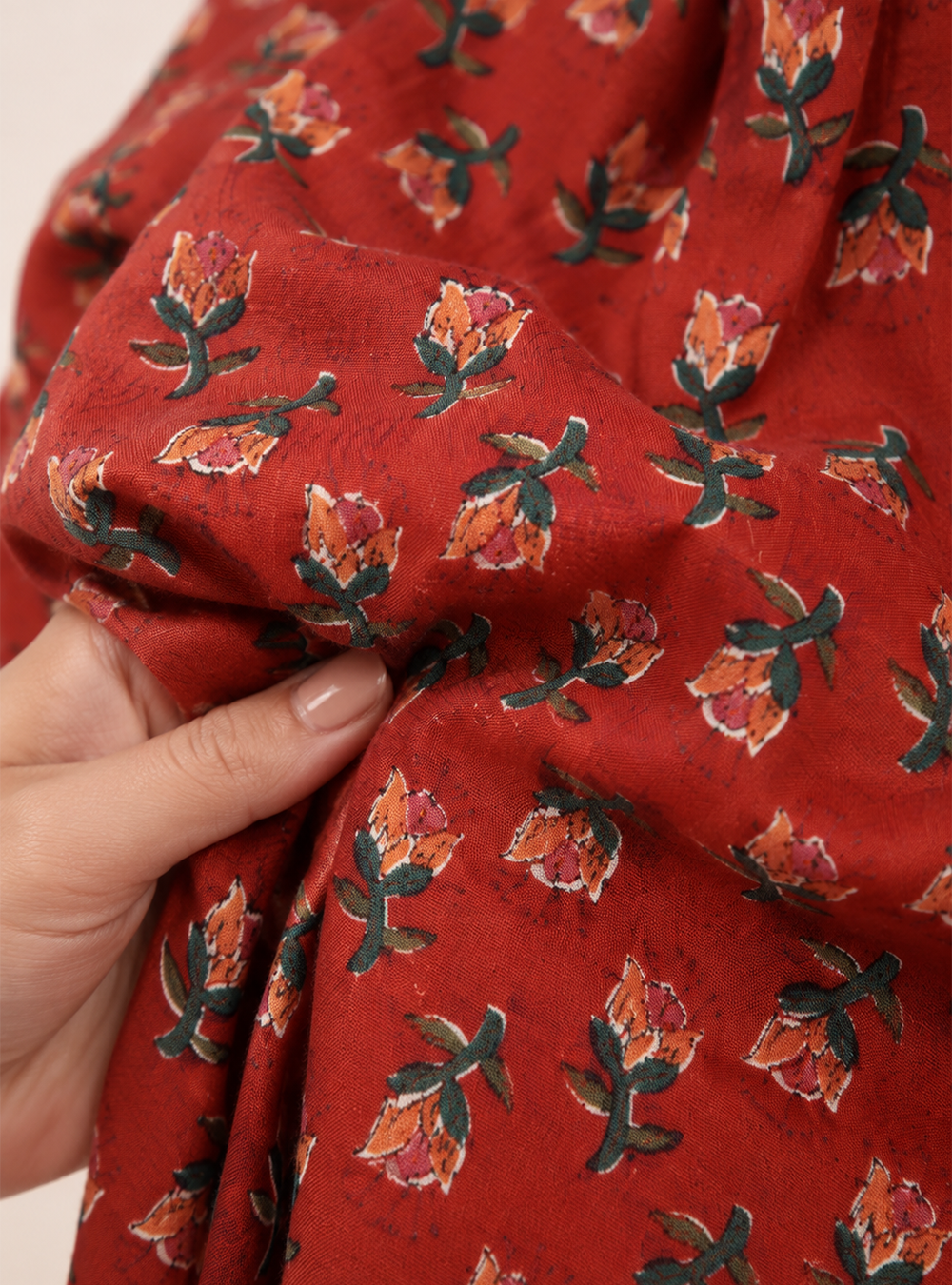 Ruby Petals Red Floral Cotton Co-Ord Set