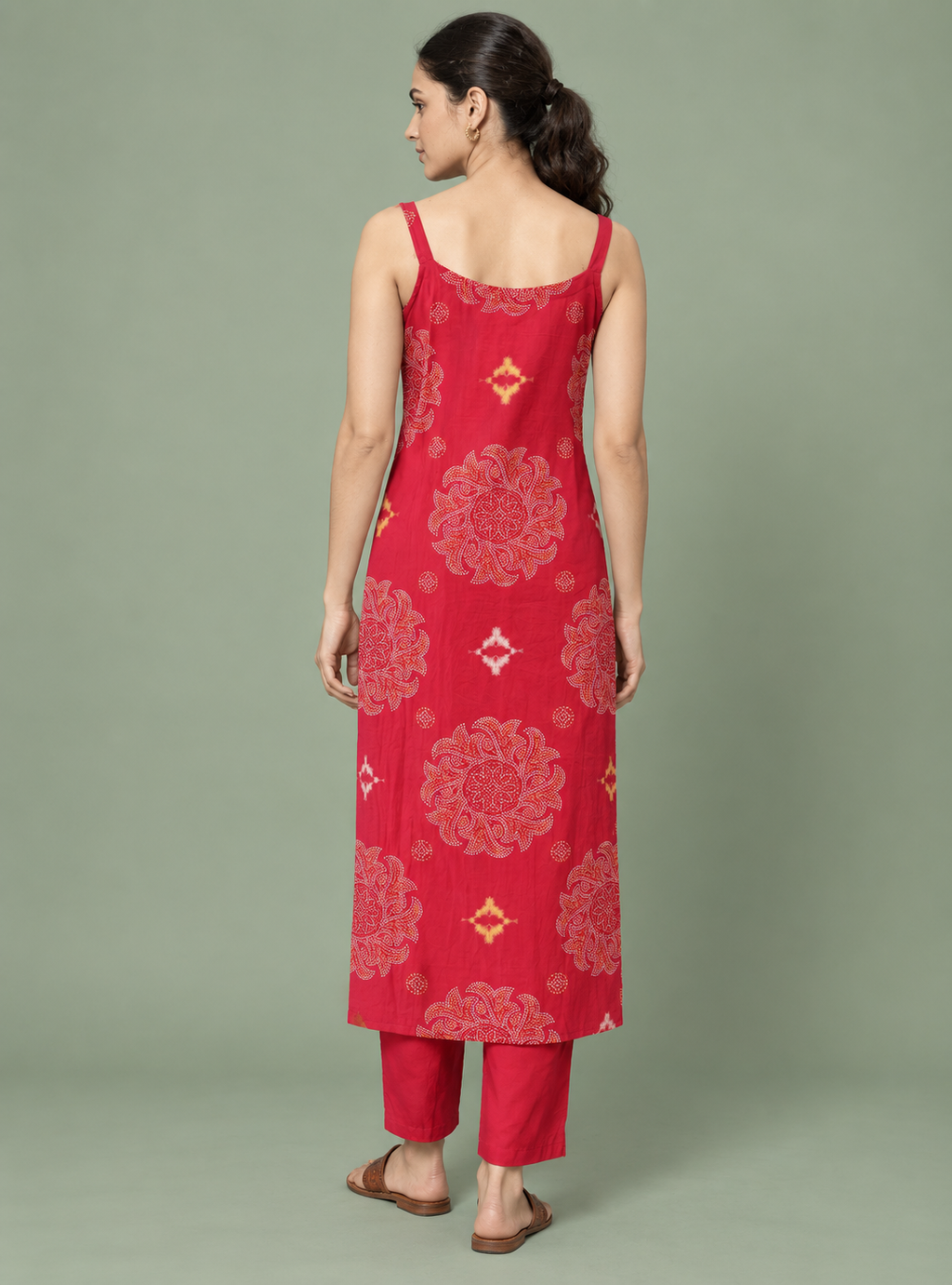 Sakura Pink Cotton Printed Straight Suit Set with Dupatta – Indieshades