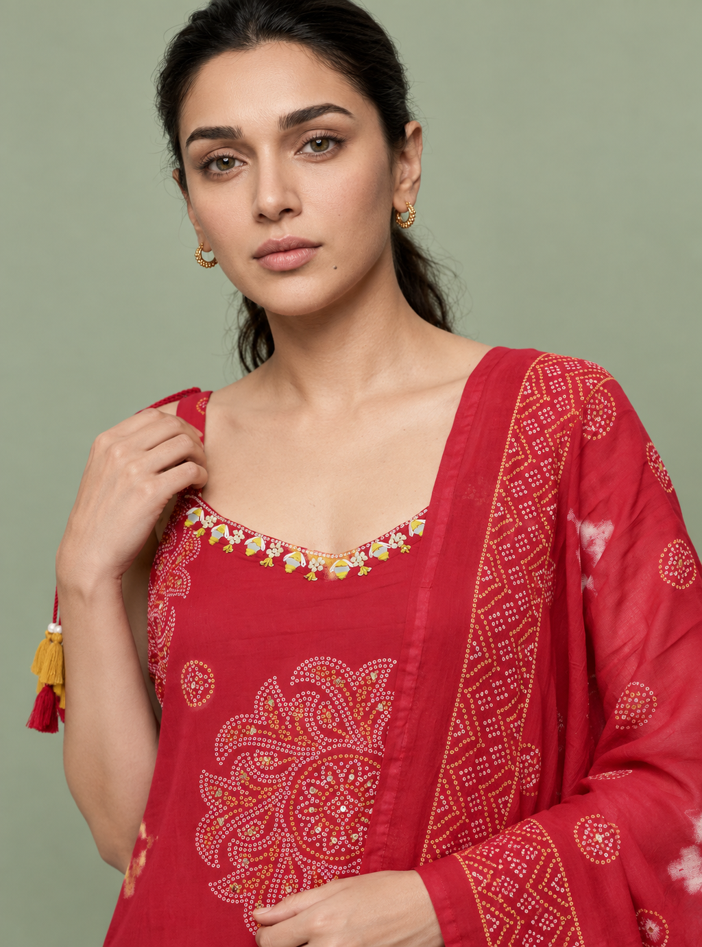 Sakura Pink Cotton Printed Straight Suit Set with Dupatta – Indieshades