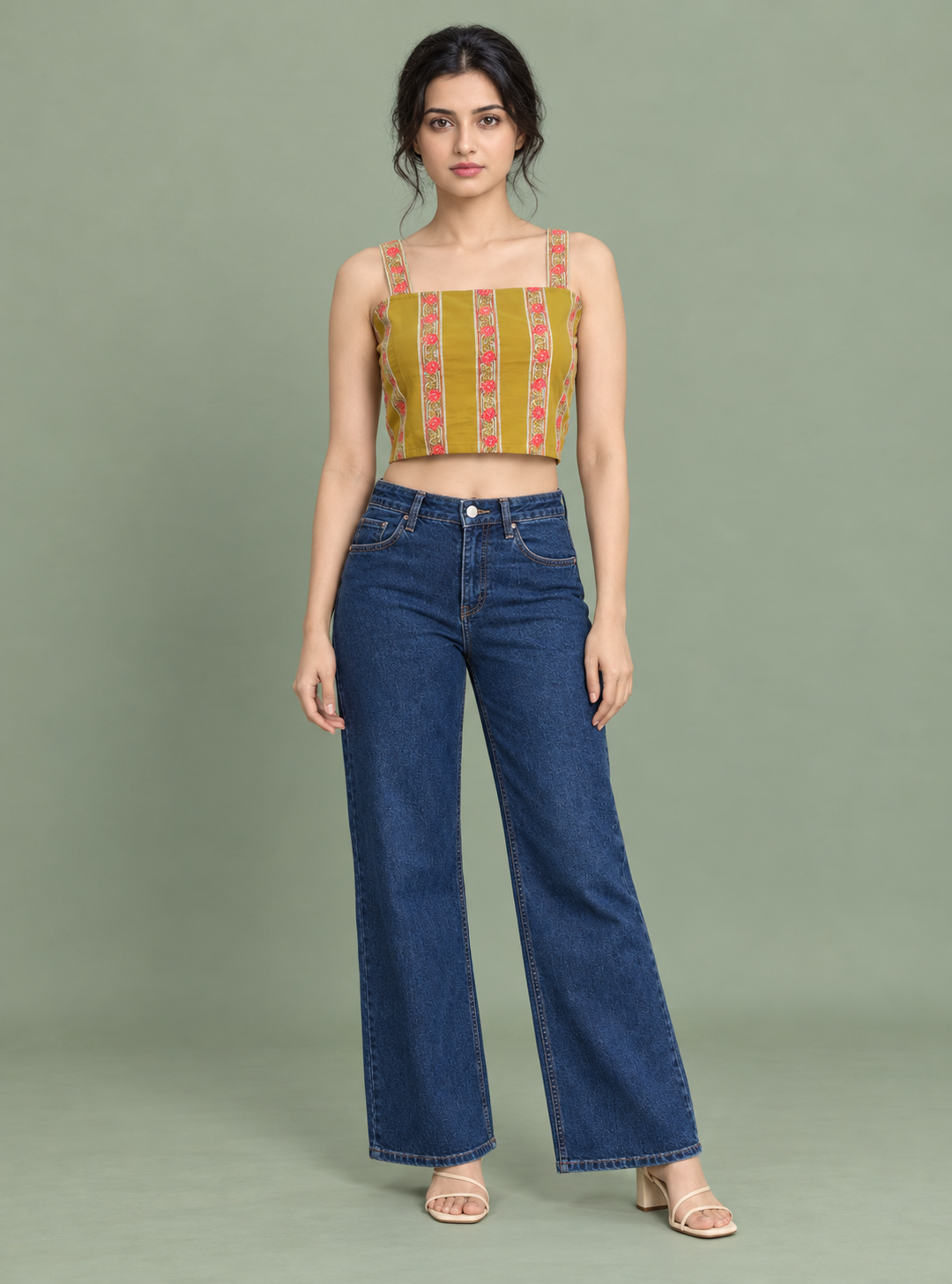 Sunflower Muse Yellow Floral Print Top – Indieshades