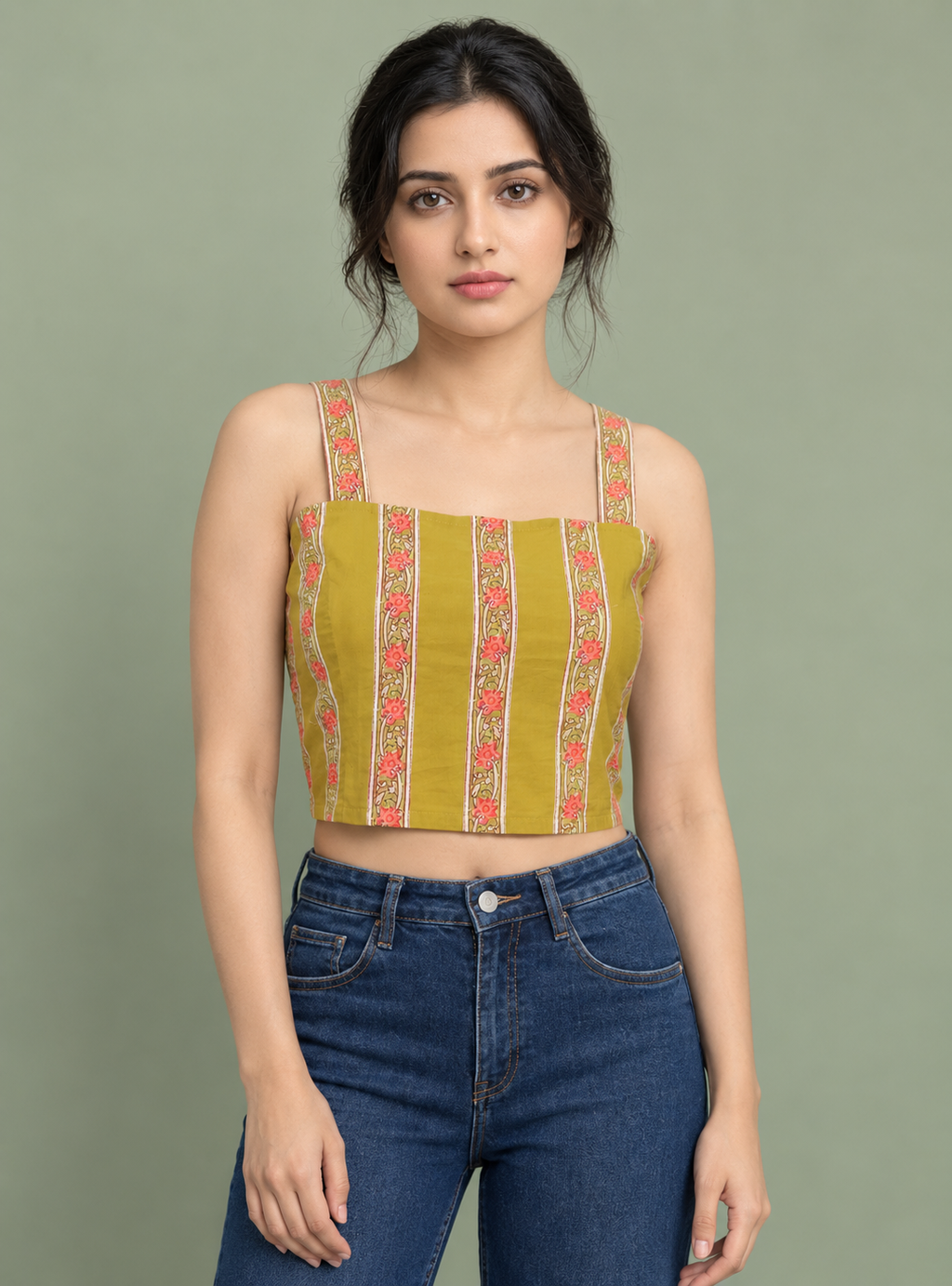 Sunflower Muse Yellow Floral Print Top – Indieshades