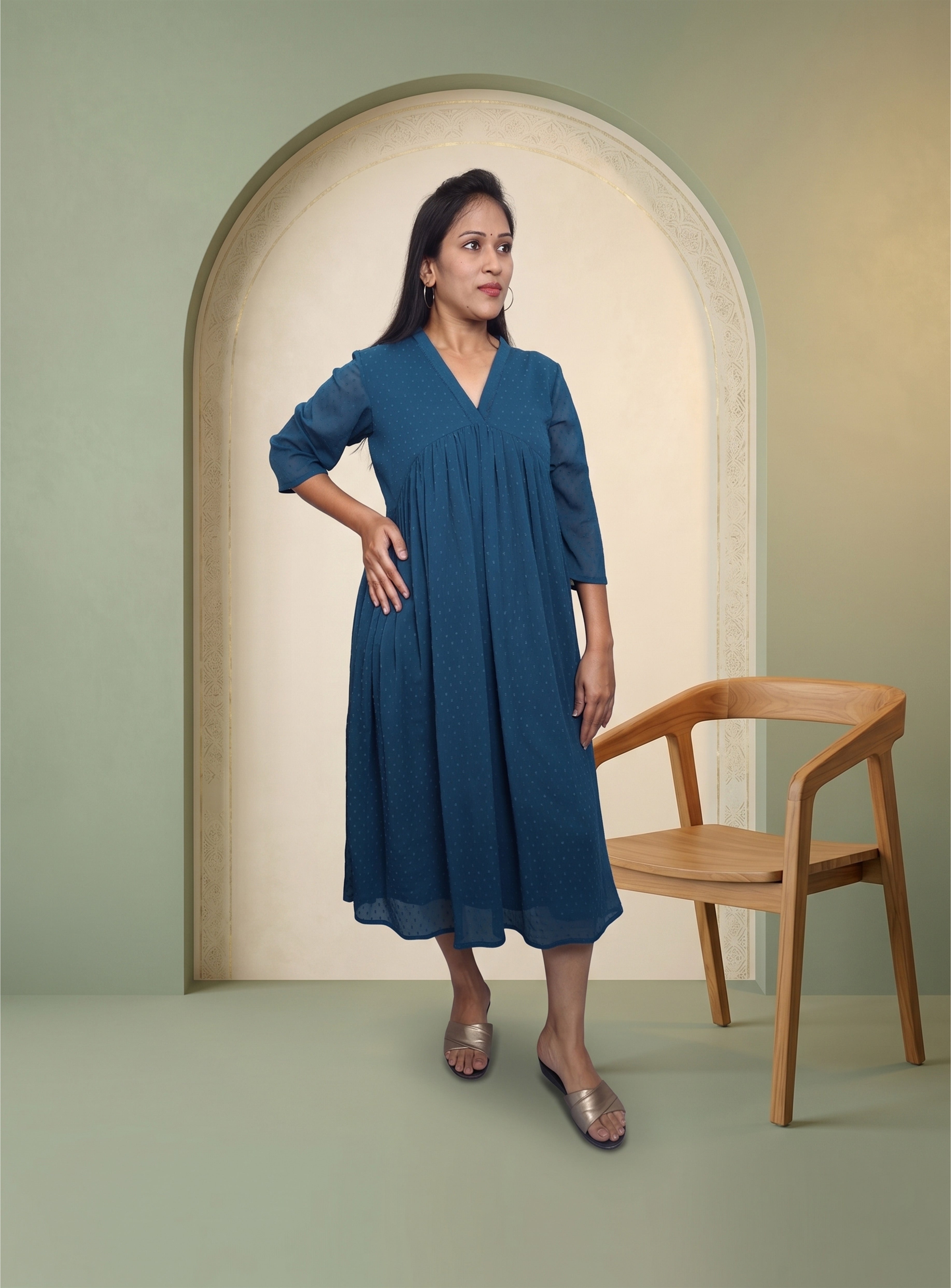 Till Gorget A-line kurti