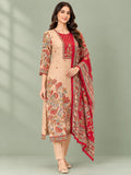 Blush Kalamkari Beige Pink Modal Kalamkari Print Suit Set with Dupatta